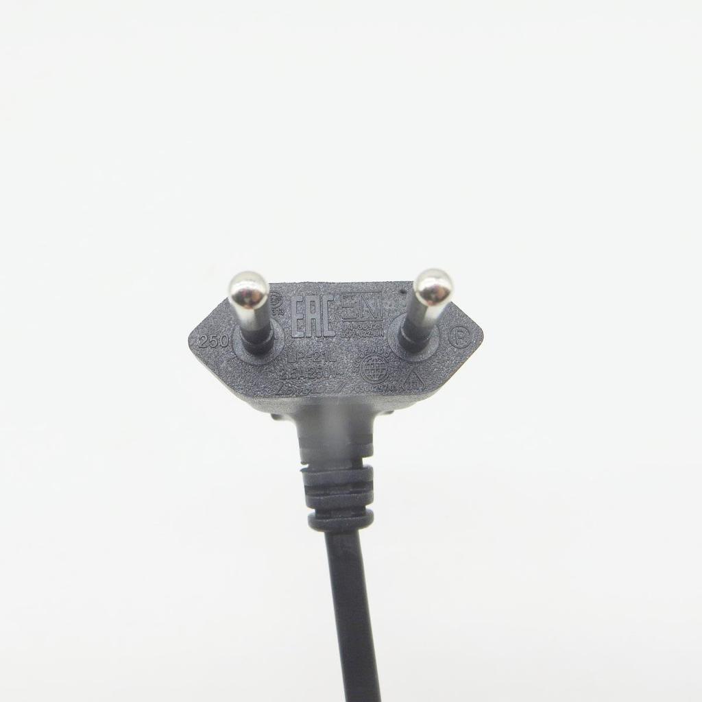 Euro Standard Right-Angle 1m Pure Copper Figure-8 Power Cord for Desk Lamps