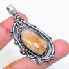 Natural Montana Agate Gemstone 925 Sterling Silver Jewelry Pendant 2.25" ZS-346