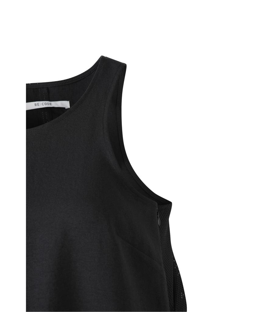 RECODE Back Panel Drawstring Dress_Rqdam23531Bkx