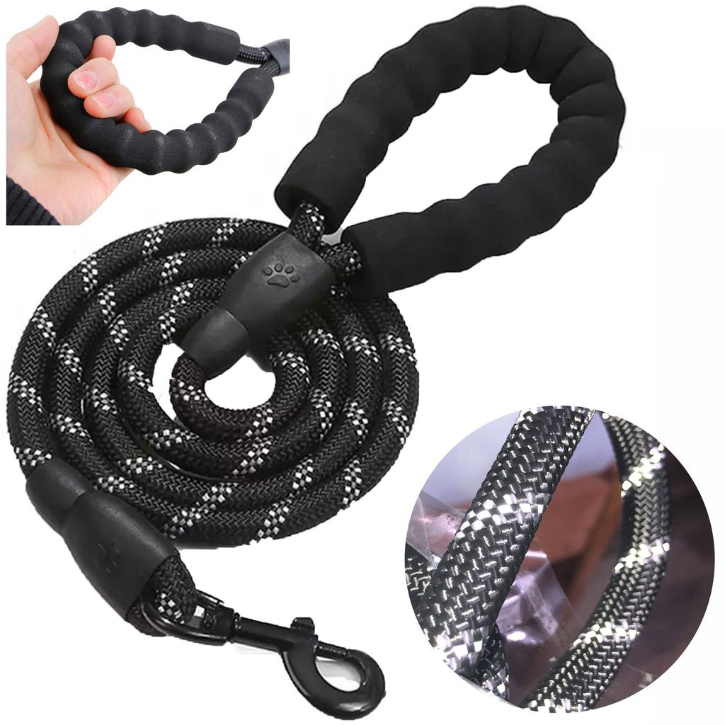 Reflective training leash FOR DOGS, strong handle