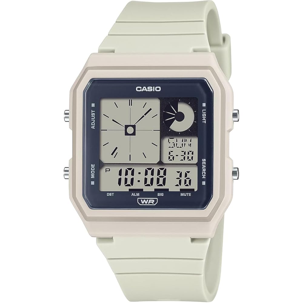 Casio Casio Standard Cheap Casio LF-20W-8A Unisex Watch Resin Ivory Gray 20mm