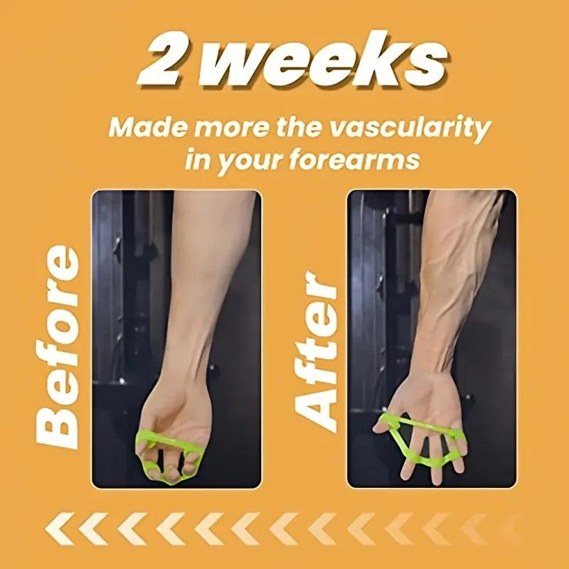 Finger Training Resistance Band-Silicone Hand Grip Strengthener - Portable Finger Expander for Hand and Finger Strength Training