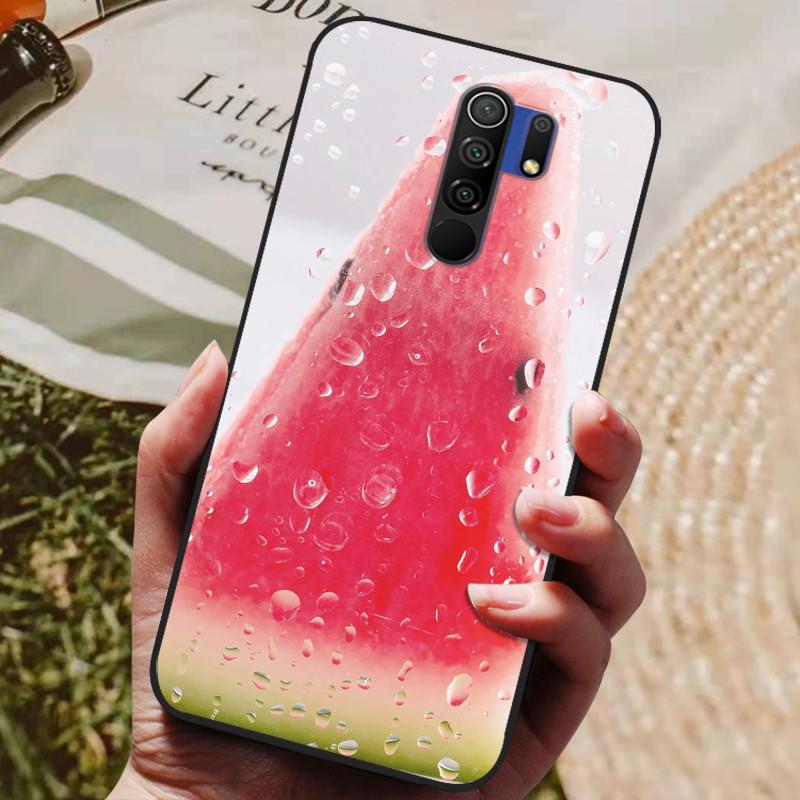 Für Xiaomi Redmi 9 Hülle Katze Blume Wolf Cover Silikonhülle Für Redmi 9 redmi9 Cover Bumper 6.53" Stoßfeste Handy Coque Hülle