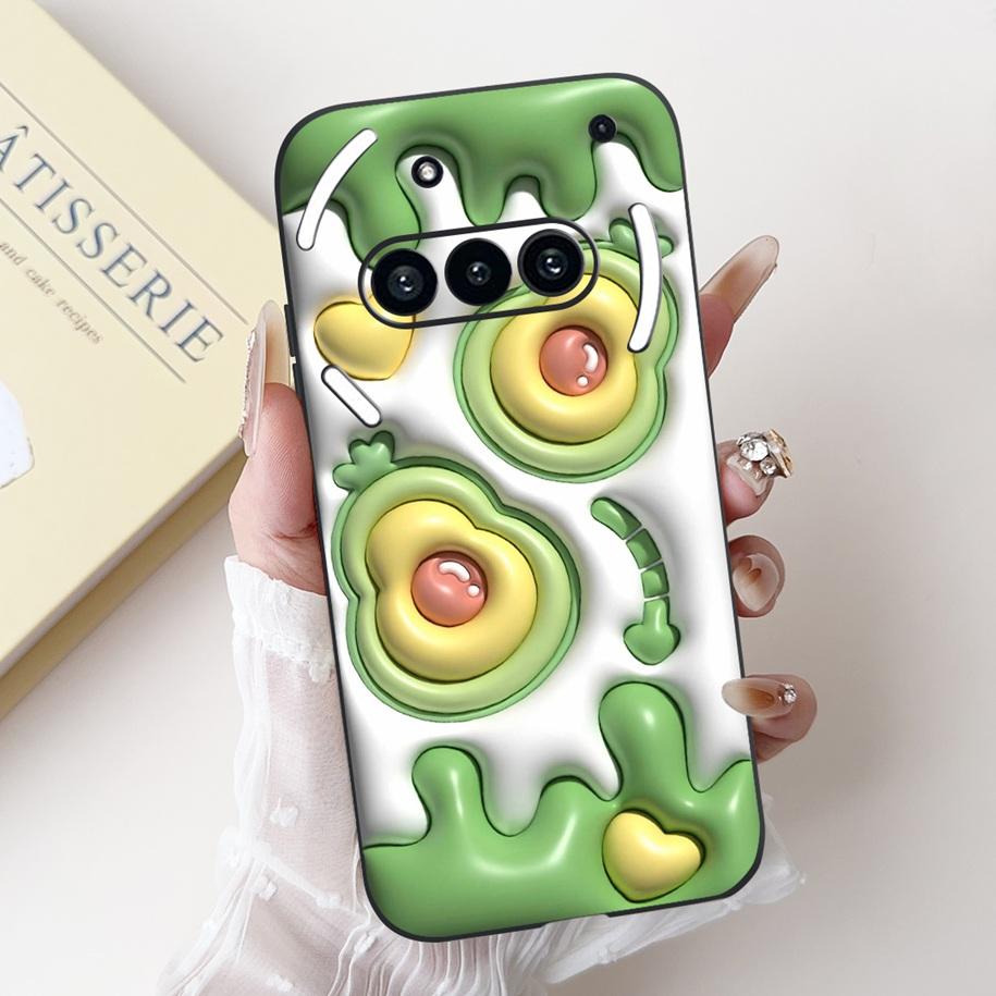 Para Funda Nothing Phone 3A A059 Lindo Dibujo Animado Panda Astronauta Silicona Suave Negro Mate Cubierta Para Nothing Phone3a Pro A059P Fundas
