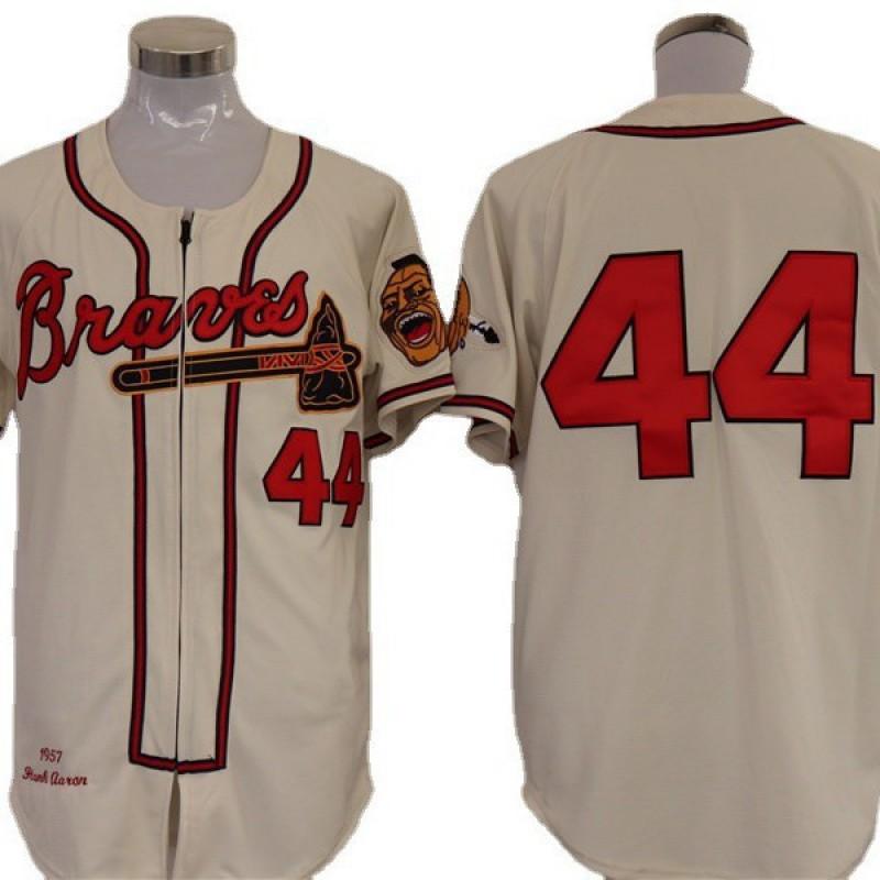 Atlanta Braves Retro Fan Baseball Jersey 5 13 44MN Embroidered Stitched Sport Shirt Unisex Athletic Wear