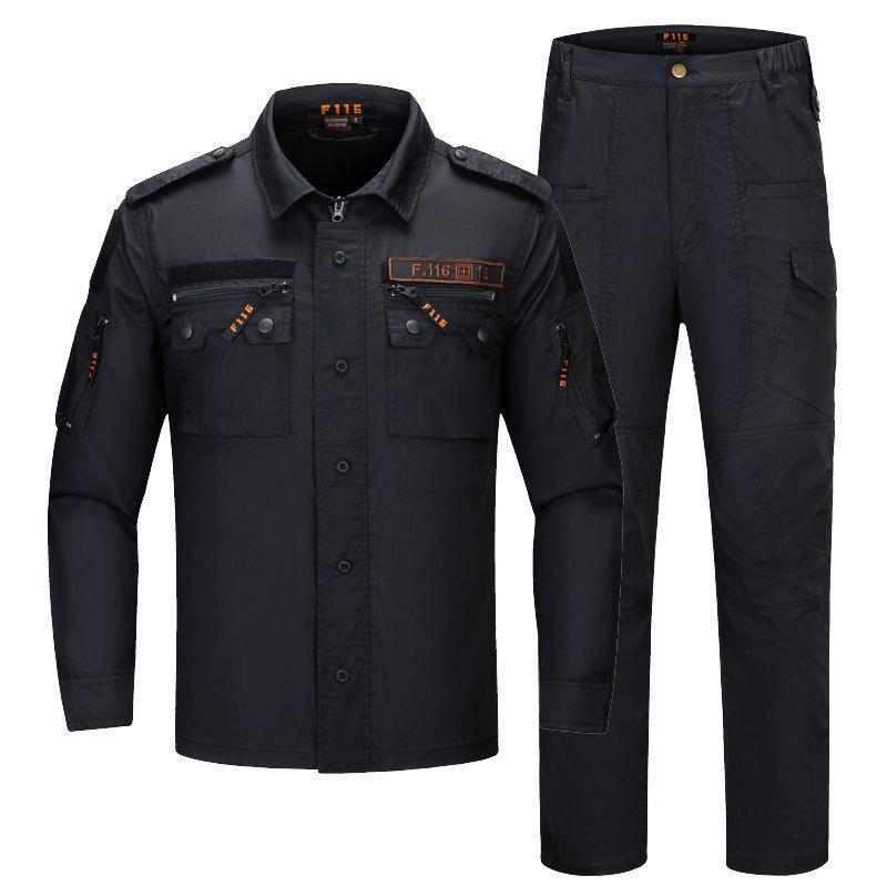 Wanxing Camouflage Suit F116 Long-sleeved Men s Quick-drying Breathable Wear-resistant Outdoor Shirt L чёрный