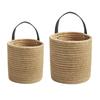 Multipurpose Cotton Rope Woven Hanging Basket Set For Wall Decoration And Storage In Living Room Or Bathroom