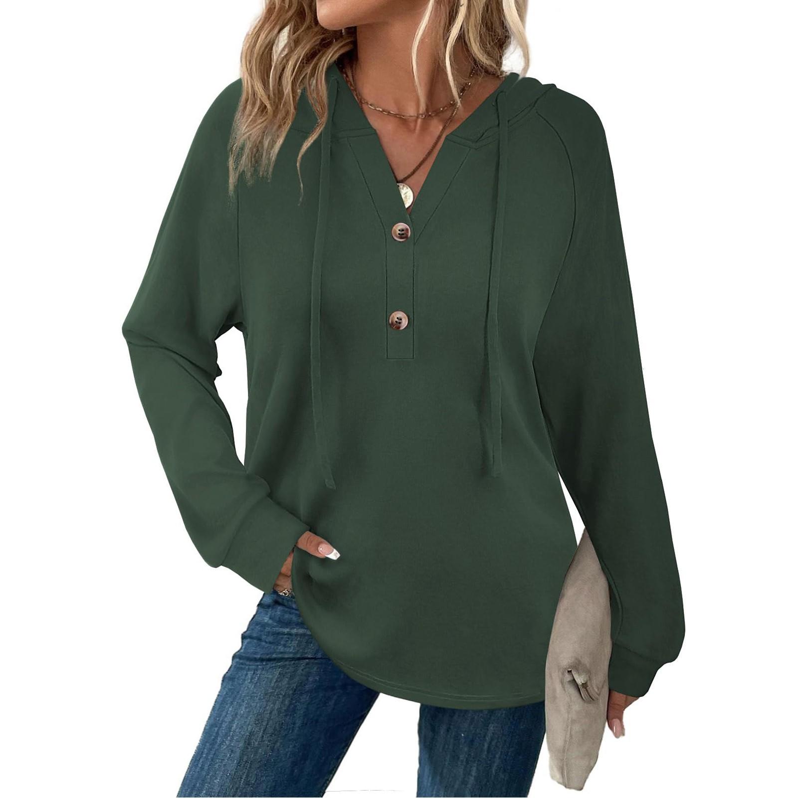 

Женские повседневные свободные рубашки модные топы футболки футболки S зелёный