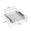 Pull Out Cabinet Organizer Basket Slide Drawer Storage Rack Iron Construction Easy