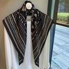 Spring and Autumn Premium Triangle Scarf Double Layer Satin Korean Edition Small Shawl Silky Smooth Foreign Style Neck Protection Silk Scarf Scarf