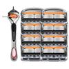 Five-Layer Anti-Scratch Razor, Stainless Steel Manual Shaver with Gillette Fusion5-Compatible Head