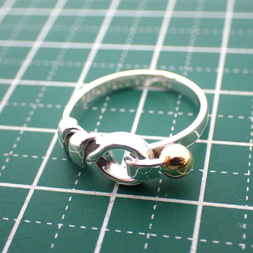 [Used] TIFFANY 925/750 Hook & Eye Ring Size 10/Size 10/g536-22