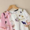 ZANZEA Frauen Casual O-Ausschnitt Kurzarm Sommer Print Kleid