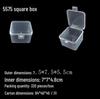 Square Transparent PP Plastic Storage Box for Electronics and Earbuds