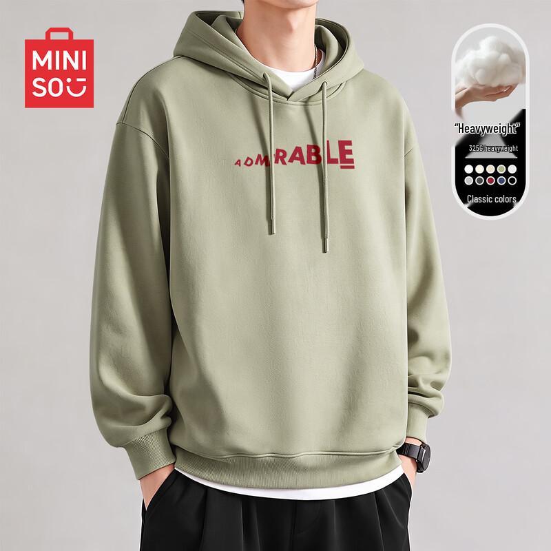 MINISO Men's Oversized Heavyweight Hooded Sweatshirt