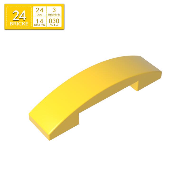 

BRICKE 4x1 Curved Hyperbolic Surface Bricks, Compatible with LEGO 93273 - Bulk Building Blocks Accessories. 50g (Approx. 83 pcs)