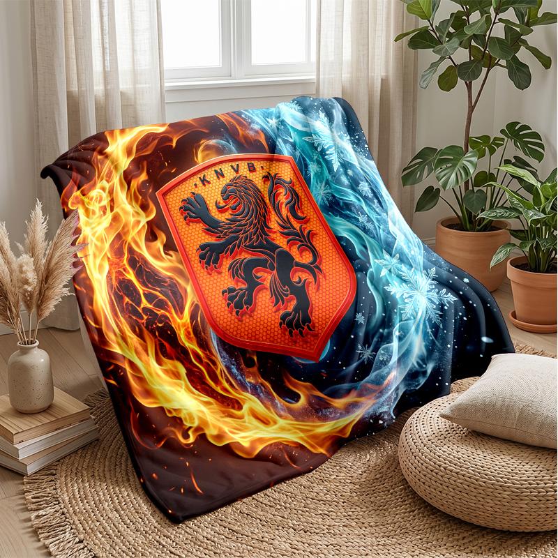 Coperta in Flanella Stampata Calda e Skin-Friendly Decorativa per Divano Letto Uso Quotidiano