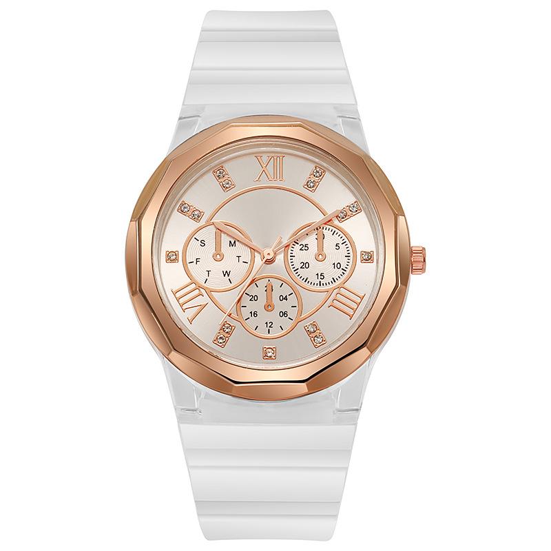 Jelly Watch Women'S Simple Fashion Silicone Small Round Watch Primary School Children'S Women'S Sports Watch
