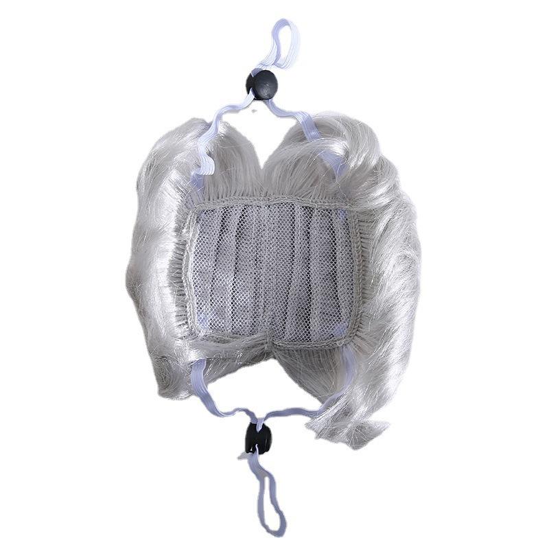 Cute Center Split Cat Dog Wig Pet Dog Cat Clothing Hat Cat Dog Fancy Pet Supplies Role-playing Wig Dance Party Accessories Dog Decoration Hair