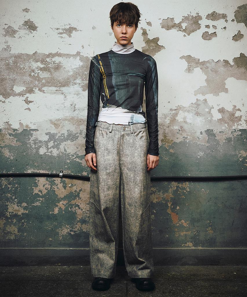 SEEN 2-Tone Wide Denim Pants (Blue)