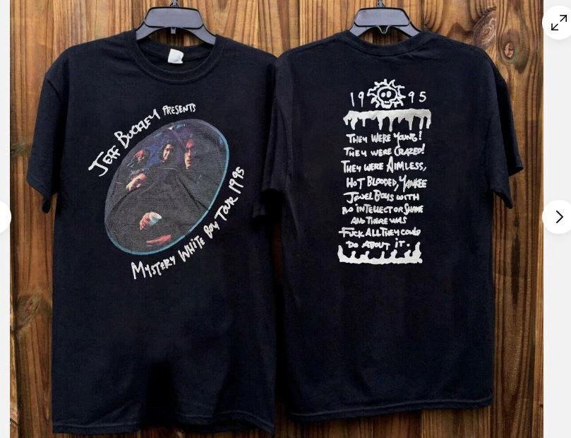 Jeff Buckley Mystery White Boy Tour 1995 T-Shirt, Jeff Buckley Tour 1995 Shirt S