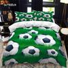 Soccer Duvet Cover Set 23pcs FootBall Print Bedding Set with Comforter Cover and Pillowcases Ball Theme for Kids Teens Adults