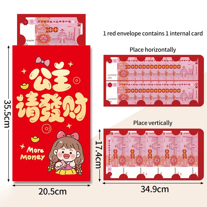 Big 2026 Red Envelopes Paper Lucky Money Gifts Chinese New Year 2026 Horse Year Red Pockets Money Pouch Hongbao Gifts