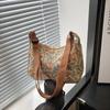 Women Small Underarm Bag Chinese Style Shoulder Bag Versatile Literary Prints Cloth Crescent Pack Portable Women's Handbags