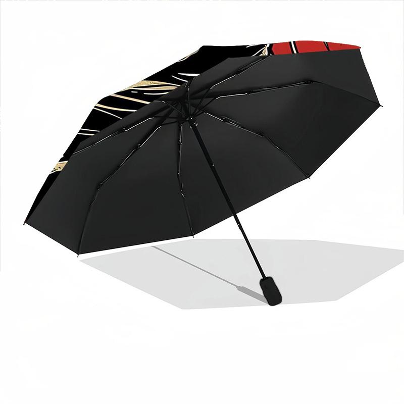 1PC Skull Mask Automatic Open/Close, 8-Rib Durable Frame Compact Travel Umbrella for Men & Women S1222095
