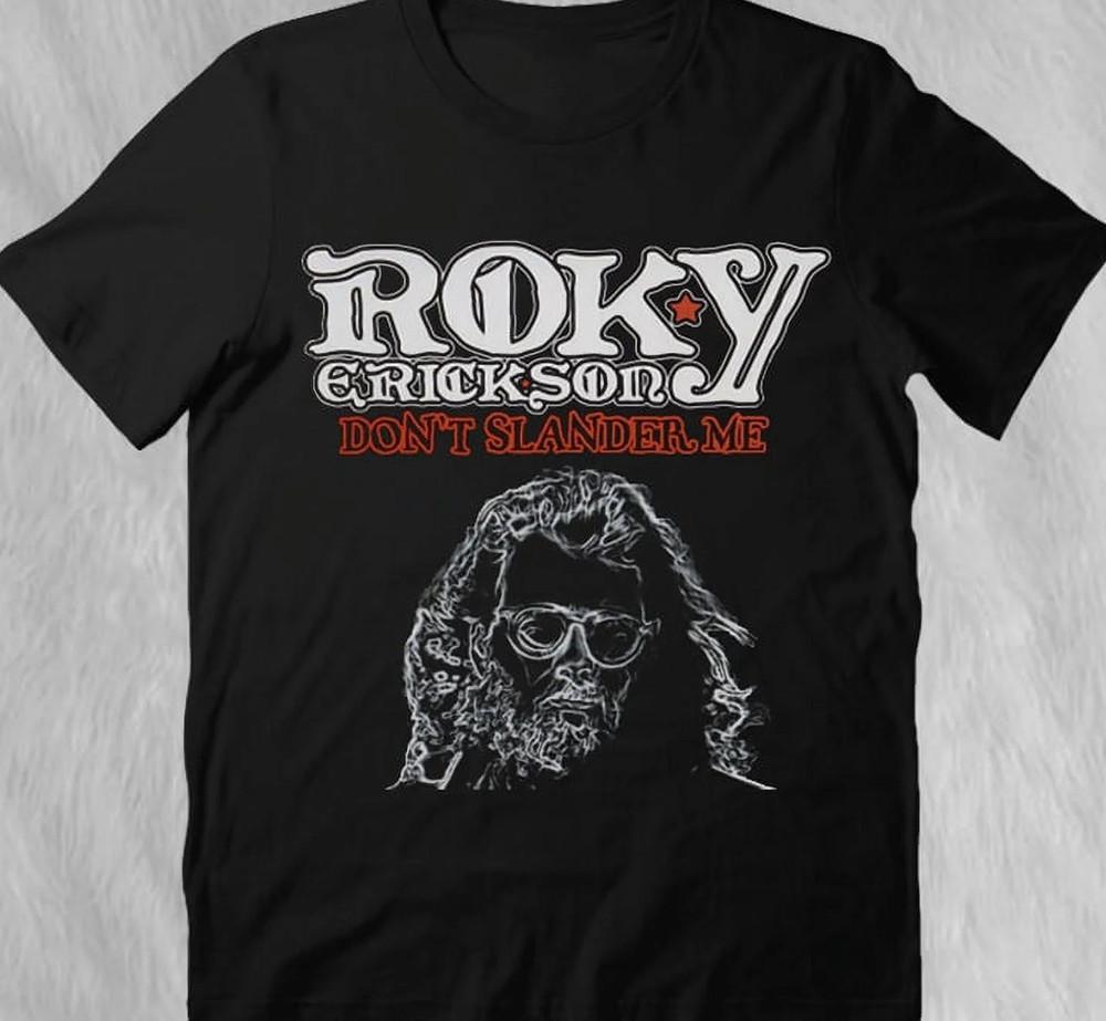 Roky Erickson non calunniarmi T-shirt nera Maglietta unisex Tutte le taglie XZ522