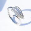 2025 New Leaf Ring Female Ins Cold Style Light Luxury Open Ring Simple  Flower Adjustable Finger