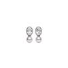 Silver Needle Luxury Zircon Pearl Oval Geometric Stud Earrings - Simple, Versatile, High-End Accessories