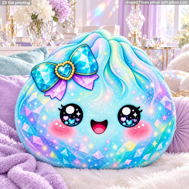 Kawaii Galaxy Dumpling Pillow Starry Bao Cushion Cute Space Throw Pillow Shaped Stuffed Floor Cushion For Home Decor Gift