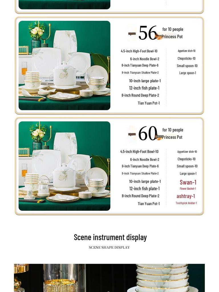 Luxus Keramik Geschirrset: Schüsseln, Teller und Essstäbchen - Perfektes Einzugsgeschenk