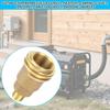 Solid Brass Propane Hose Adapter 1/4" Male Thread Conversion Kit Simple Installation for Gas Grill & Heating Devices
