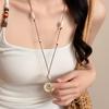 Starfish Shell Beaded Wax Rope Necklace Cute Bohemian Jewelry for Women Teen Girls Beach Vacation Wear