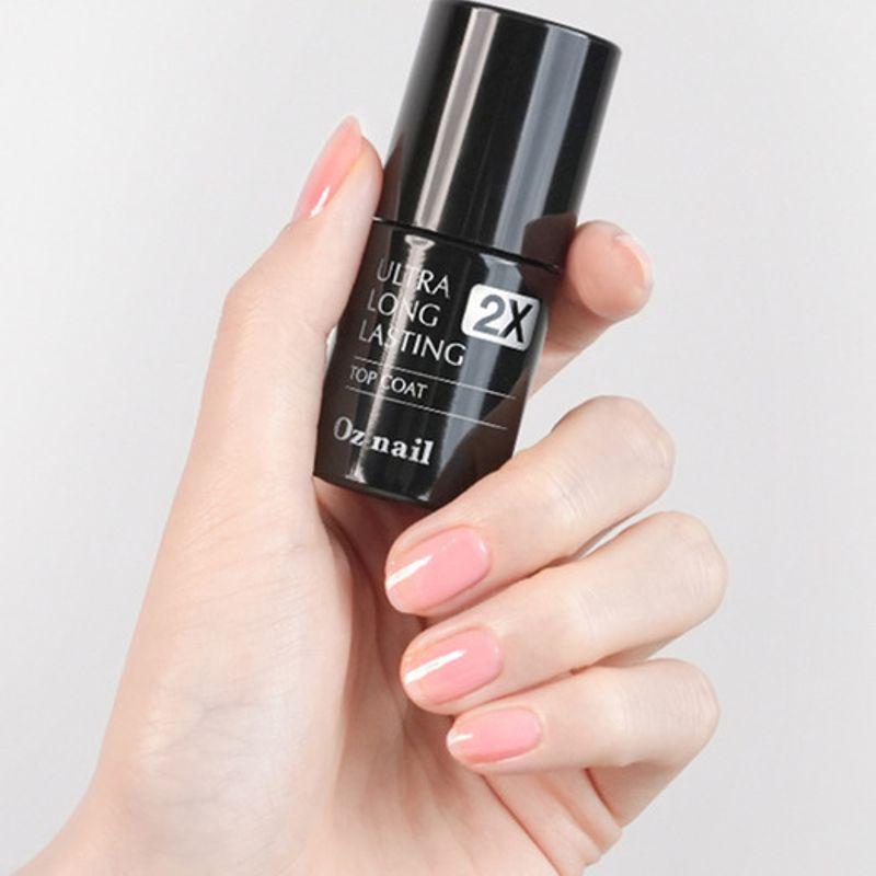 Oz Nail Durability UP Gel Effect Ultra Power Top Coat for Manicure, 10ml (1 Bottle)