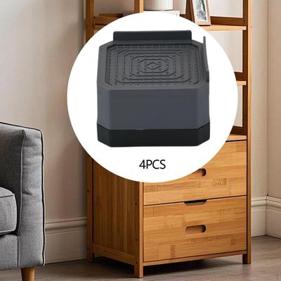 4 Antivibrations-Möbelbeinpolster, Quadratische Stützfüße, Bett, Schwerlast für Sofas und Waschen