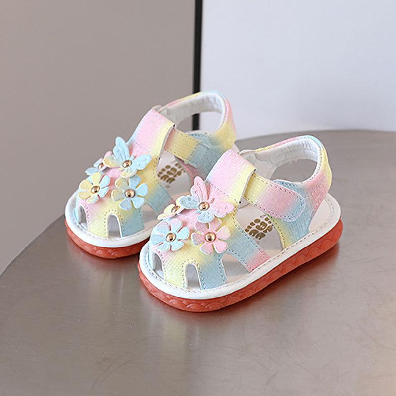 Prinzessinnen-Sandalen für Mädchen mit Klettverschluss für Frühling und Sommer