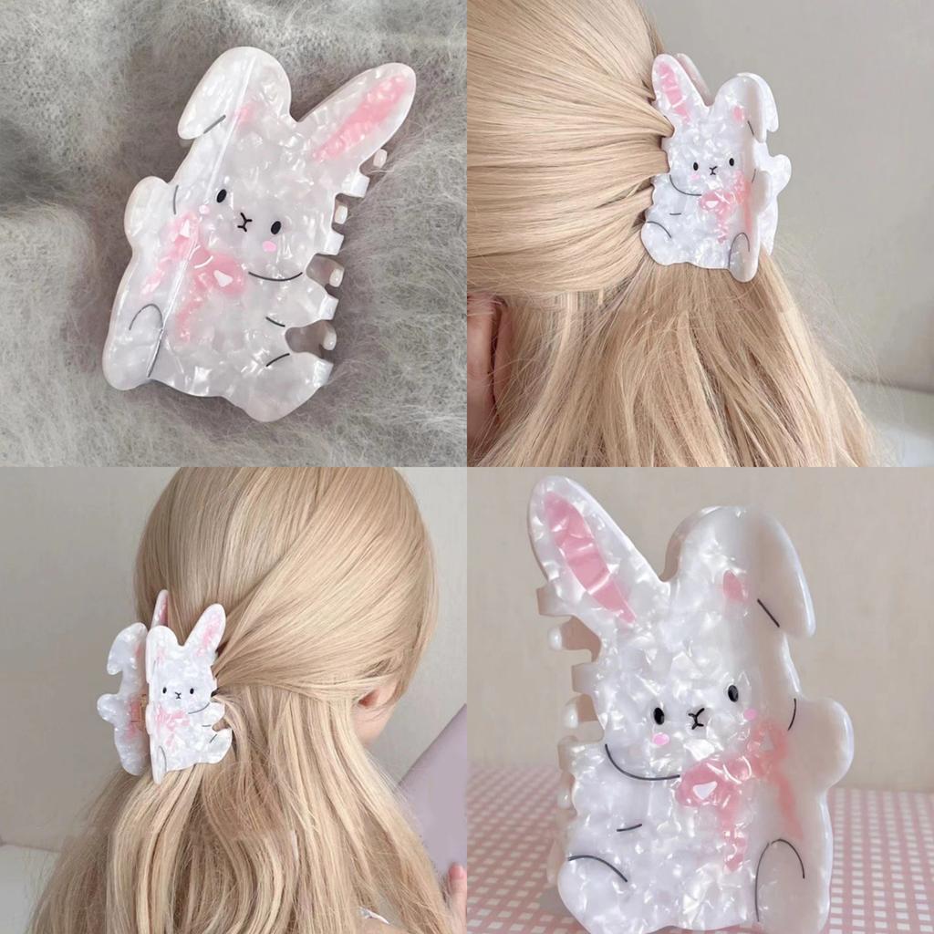 Rabbit Hair Claw Clip Lovely Cartoon Jaw Clip Animal Theme Hair Clamp Women Children Hair Claw Hair Styling Decoration