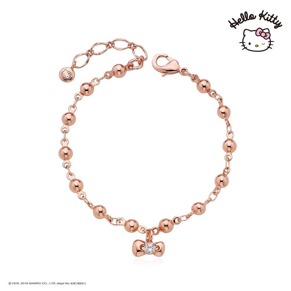 Sanrio Hello Kitty Jewelry Ball Link Ribbon Bracelet (Pink) Hlbr231-P