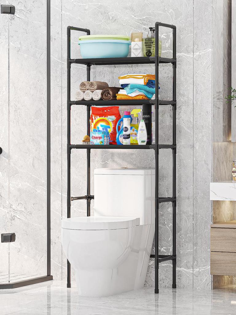Floor-Standing Bathroom & Kitchen Storage Rack - Punch-Free Design