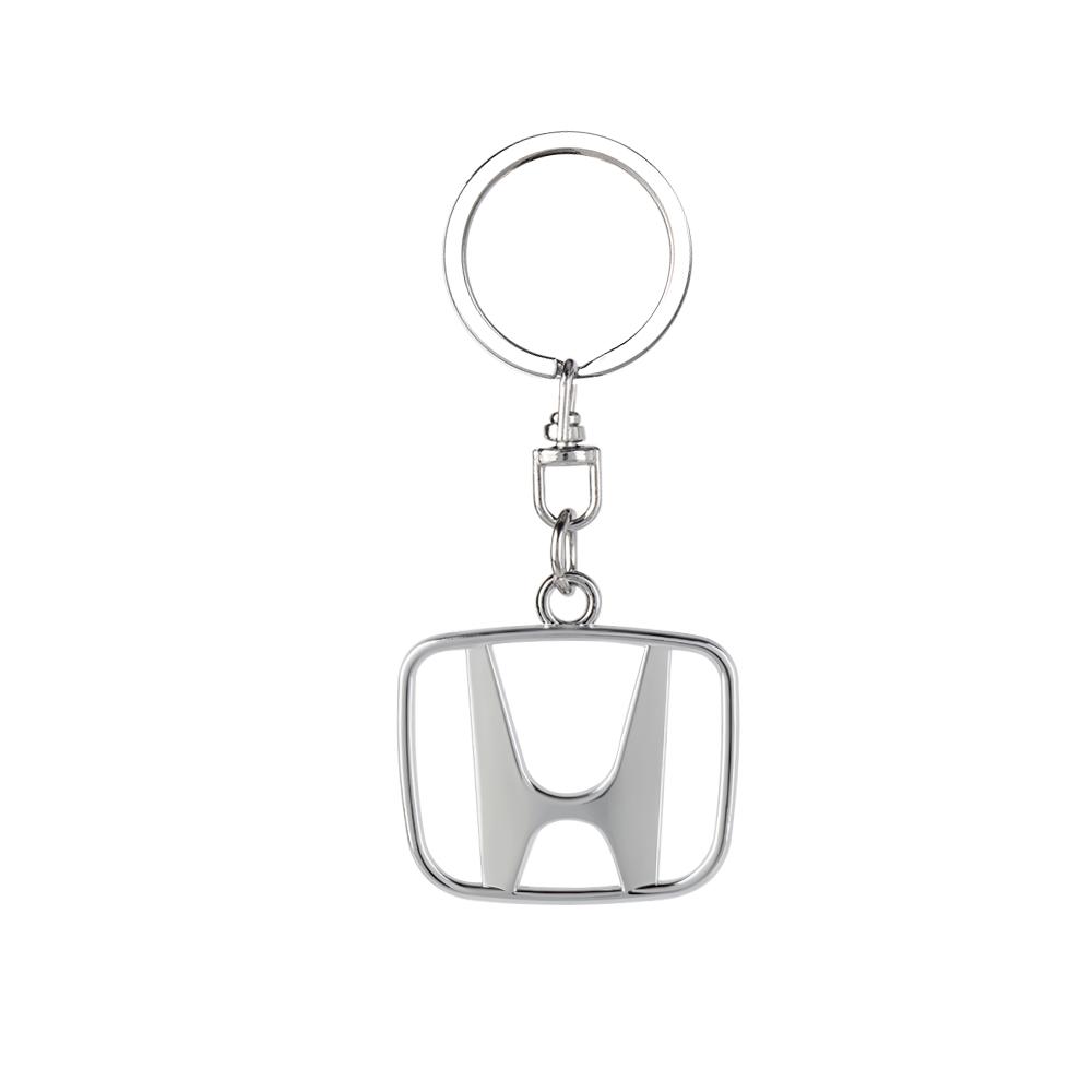 Metal Car Keychain Emblem Pendant Key Chain Keyring For Honda Civic Fit Jazz Accord Pilot CRV Odyssey Passport City Accessories DE6