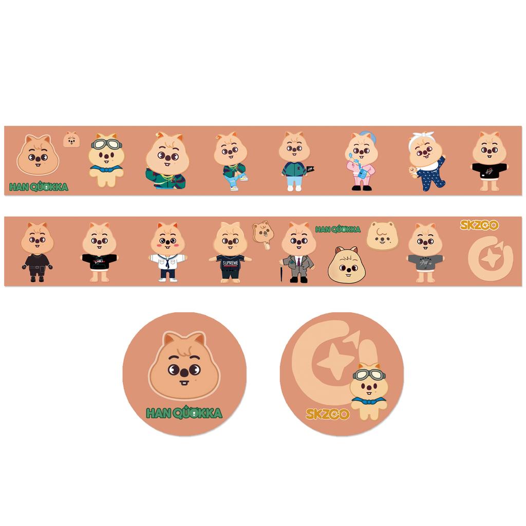 Stray Child Huang Xuanchen Animation Image And Paper Tape Skzoo Cute Hand Account Sticker Hand Account For Kids