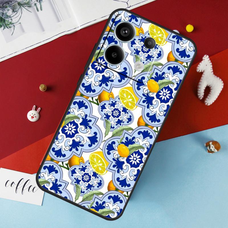 Mediterranean Lemon Case for Xiaomi Redmi Note 13 12 10 8 9 11 Pro 12S 10S 11S Redmi 13C 10A 10C 9C 12C Cover