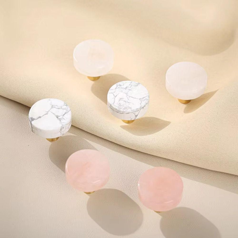 Small Handle Circular Shape Brass Knob Brass Single Hole Drawer Pull Modern Nordic Style Cabinet Handle Wardrobe Doors