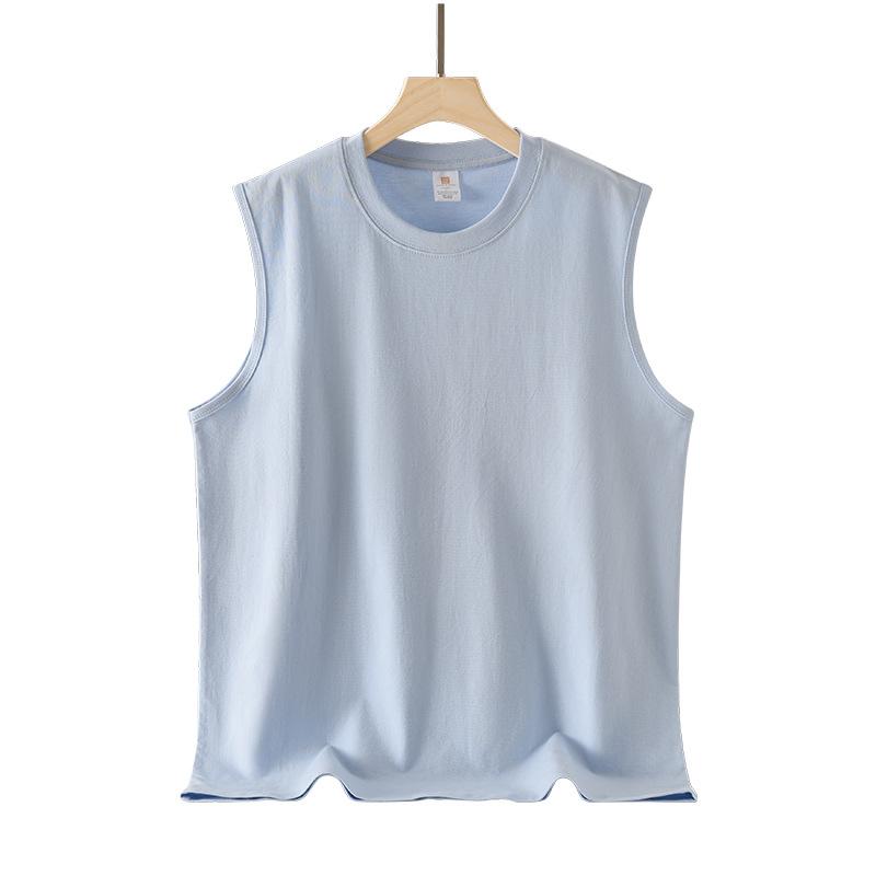 

Men s Spring/Summer Sports Sleeveless T-Shirt: Solid Color, Minimalist Design, Oversized Fit XS