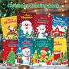 Stocking Stuffers for Kids 8PCS Christmas Themed Coloring Book, Educational Activities Thickened Paper Fun Pages Parties Craft Supplies, Creative