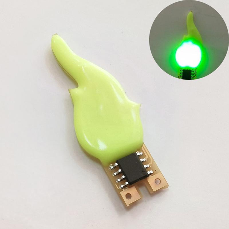 

3V светодиодные свечи-вспышки Cob, гибкие нити накаливания, декоративные лампочки, аксессуары для свечей своими руками зелёный