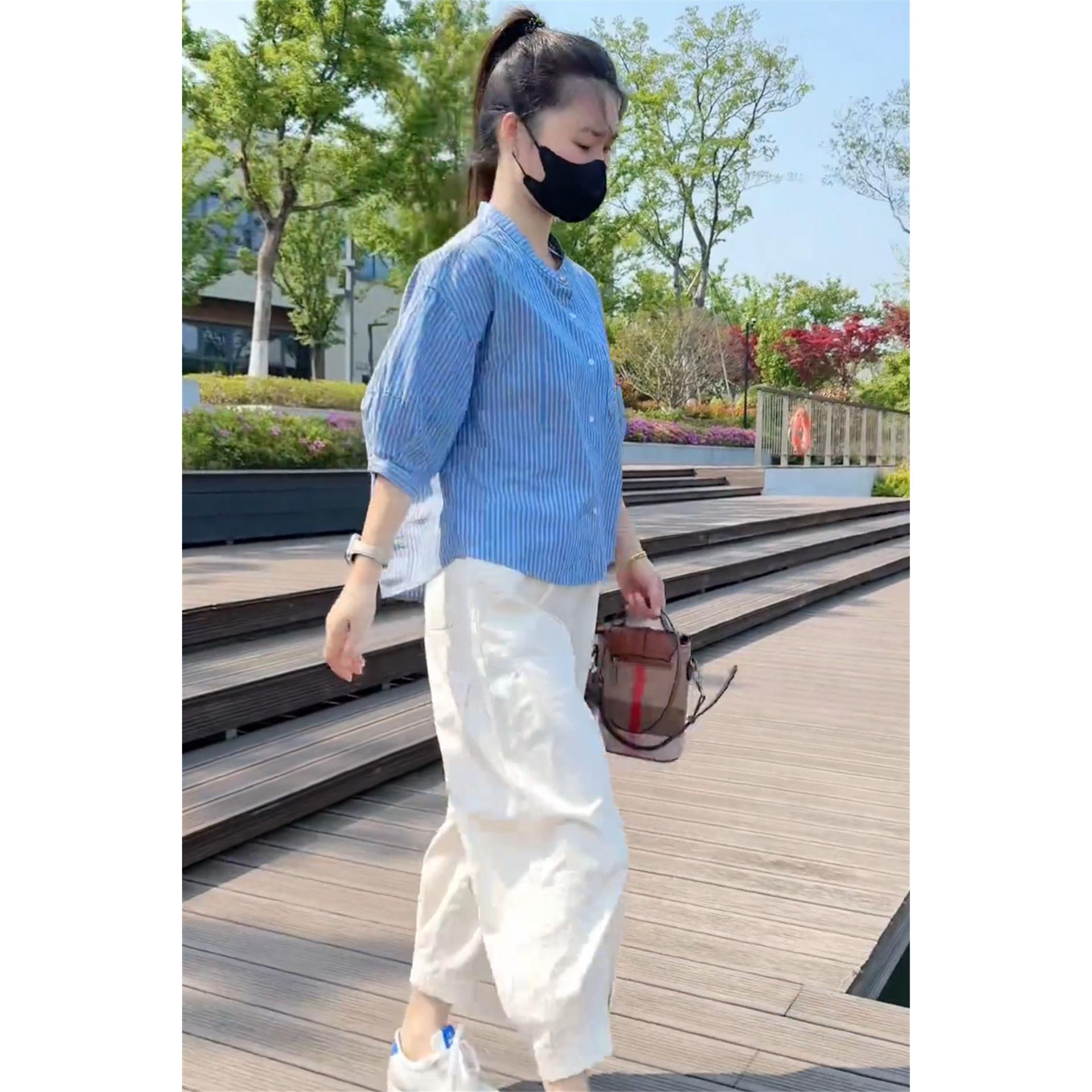 

Женская тельняшка: Лето 2025, Корейский стиль, Свободный крой и Высокий класс, Маленький размер XL [124-133 lbs]